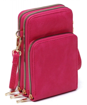 Fashion Crossbody Bag Cell Phone Purse AD081 PINK